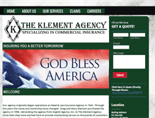 Tablet Screenshot of klementagency.com